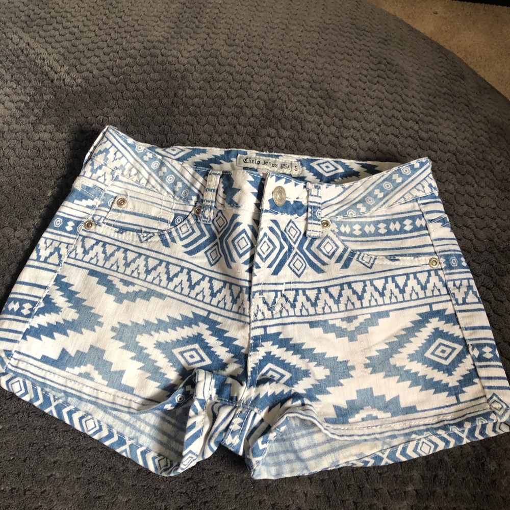 Girls jeans printed shorts